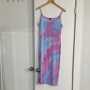 SHEIN Tie-Dye Spaghetti Strap Dress